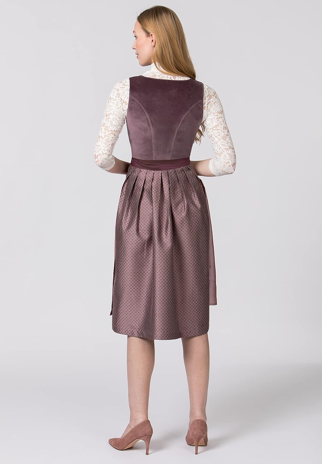Stockerpoint Damen Malve Midi Dirndl 38 Aubergine, 38 Aubergine