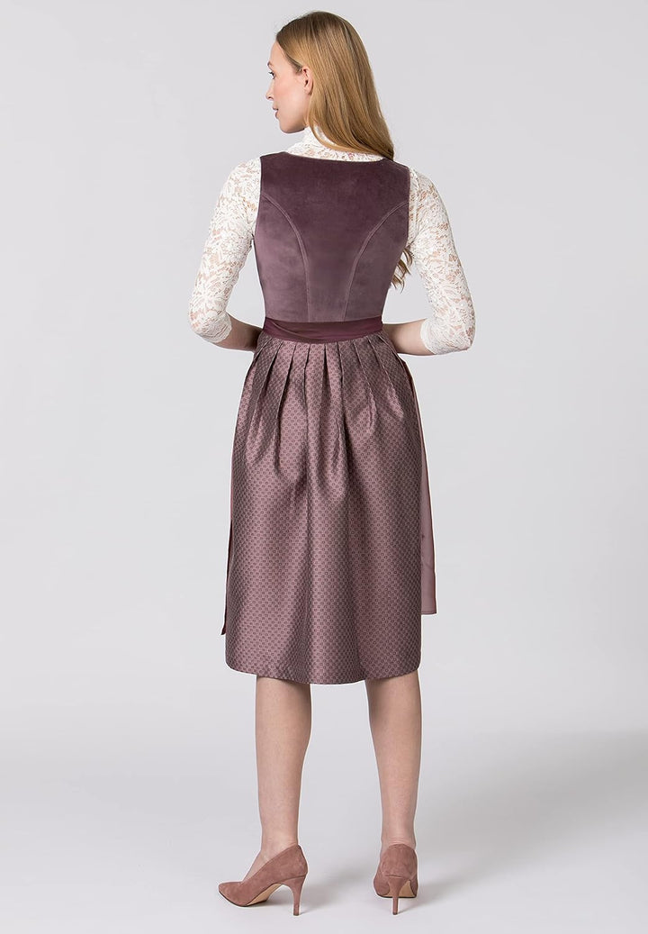 Stockerpoint Damen Malve Midi Dirndl 38 Aubergine, 38 Aubergine