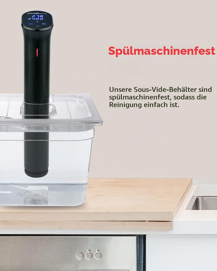 SousVideTools Container aus Polycarbonat, 11,6 l, mit Deckel passend für den iVide 2.0 Sous-Vide-Sti