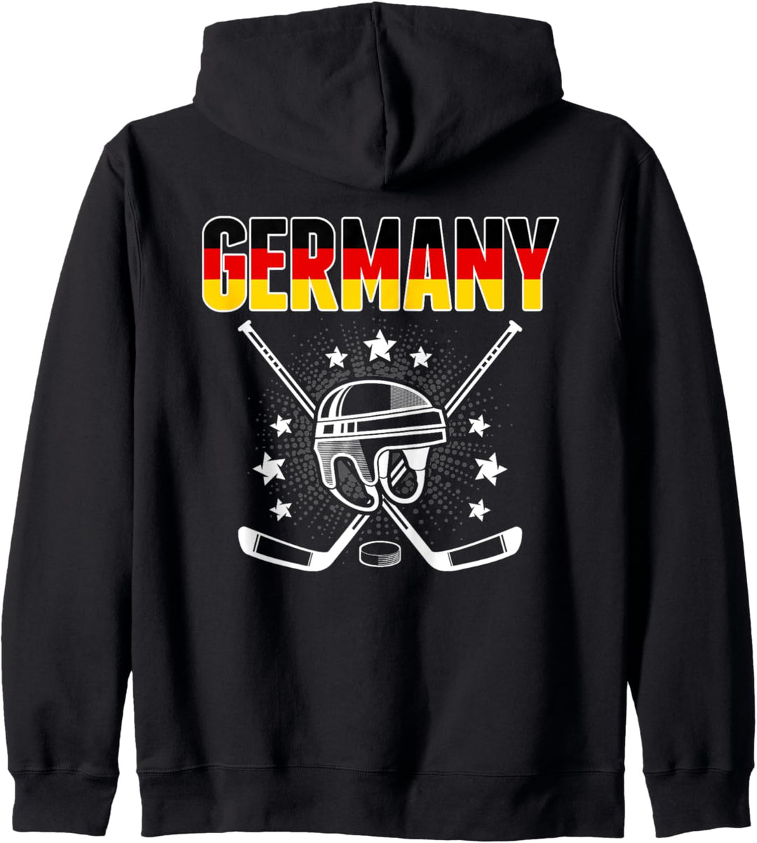 Deutschland Eishockey Fans Trikot Deutschland Flagge Puck Hockeyschläger Kapuzenjacke