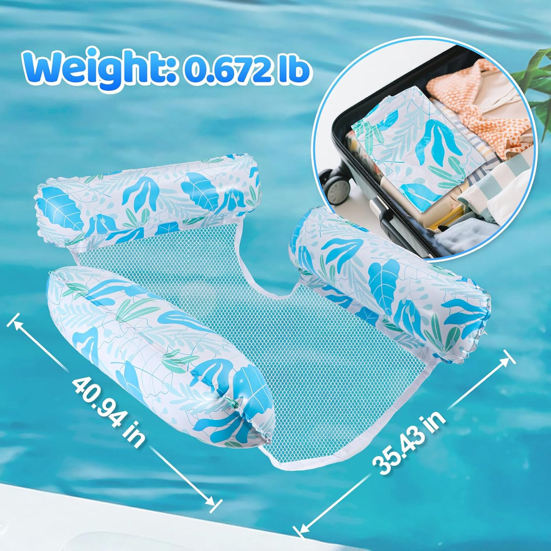 Luftmatratze Pool Wasser Wasserhängematte, 2 Stück Mehrzweck Pool-Hängematte mit Schwimmenden Stühle