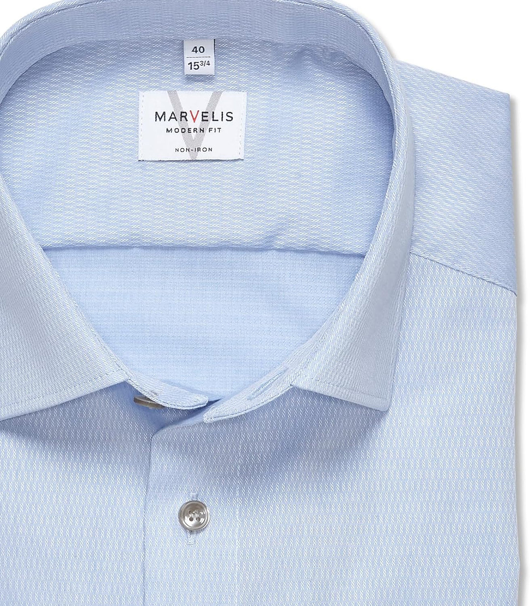 Marvelis Herren Businesshemd Langarm 720814,Einfarbig,Modern Fit,New Kent 38 Bleu 11, 38 Bleu 11