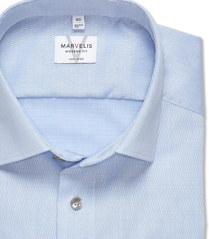 Marvelis Herren Businesshemd Langarm 720814,Einfarbig,Modern Fit,New Kent 38 Bleu 11, 38 Bleu 11