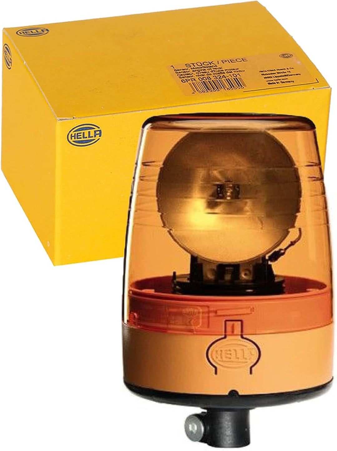 HELLA - Halogen-Rundumkennleuchte - KL JuniorPlus - 24V - gelb - Rohrstutzen - Menge: 1 - 2RL 008 96