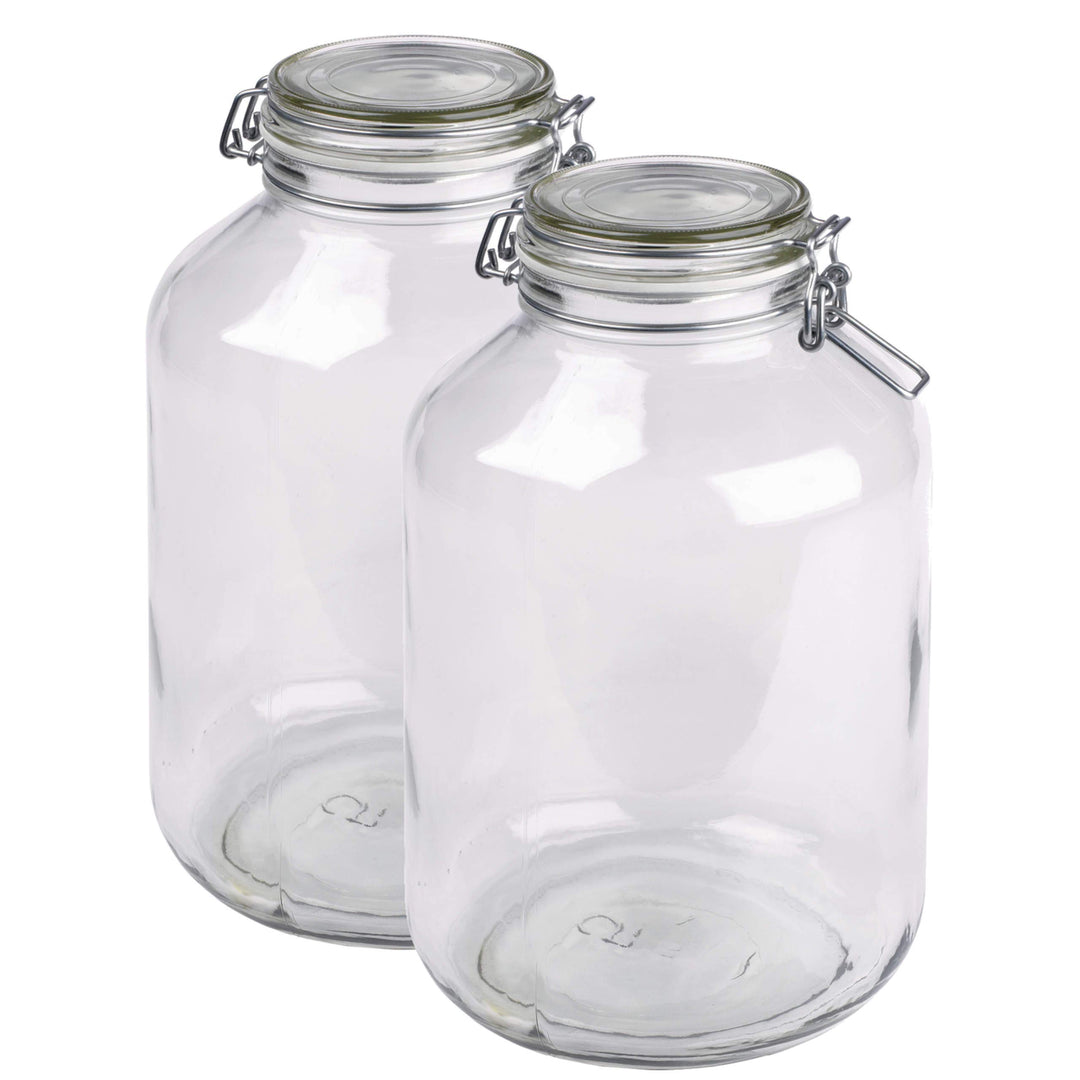 MÄSER 926240 Gothika, Einmachgläser gross, 2er Set à 4,8 l, made in Germany, Vorratsgläser mit Decke