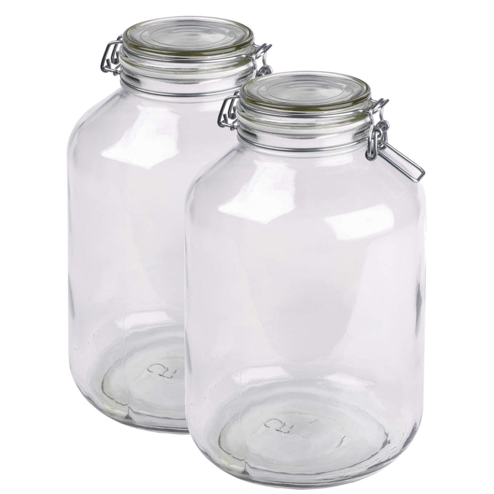 MÄSER 926240 Gothika, Einmachgläser gross, 2er Set à 4,8 l, made in Germany, Vorratsgläser mit Decke