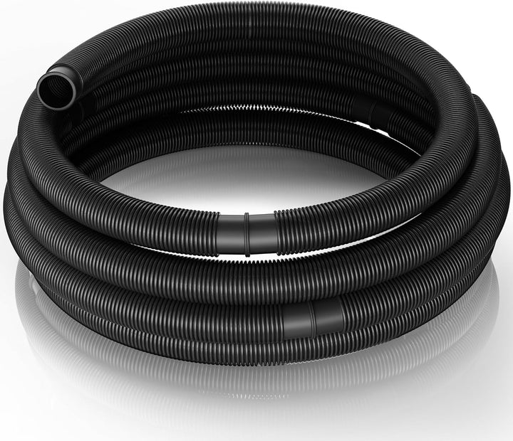 Wiltec Teichtip ® 30m - 32mm - Solarschlauch schwarz mit Muffe für Pool 165g/m - Made in