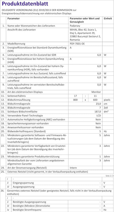 7 Zoll LED-Hintergrundbeleuchtung TFT LCD Monitor für Auto-Rückfahrkameras, Auto-DVD, Serveillance K