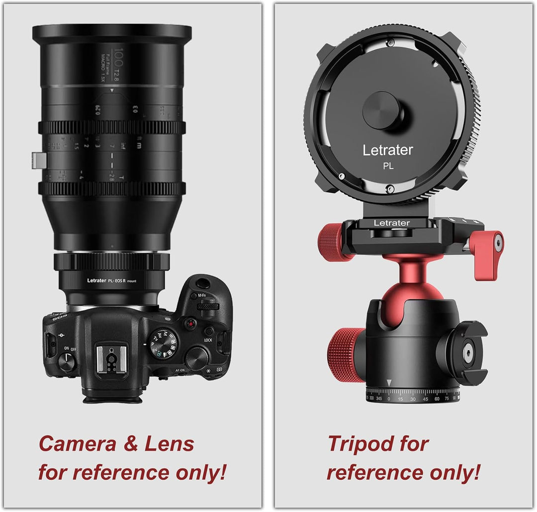 Letrater PL-EOS R Objektivadapter für PL Objektiv Konvertierung zu Canon RF Kameras, z.B. EOS R, RF,