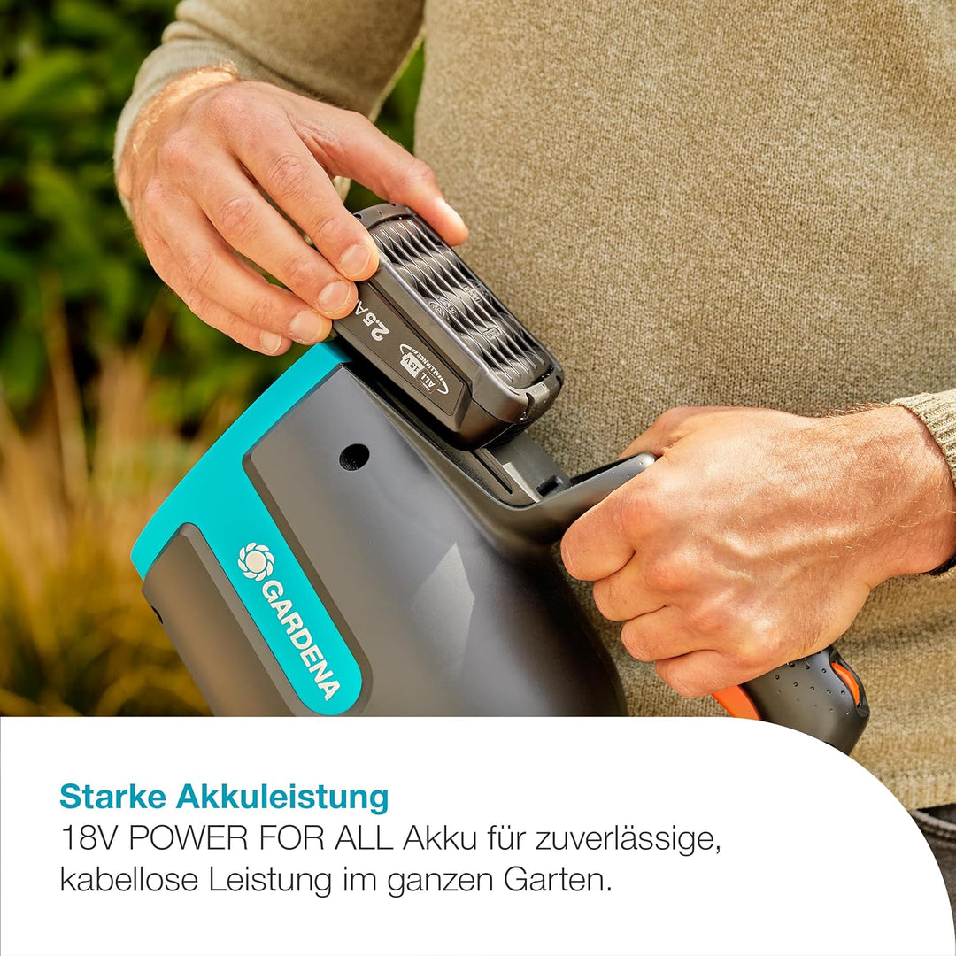 Gardena PowerJet 18V P4A Ready-to-Use Set: leistungsstarke Akku-Bläser für effektives und schnelles