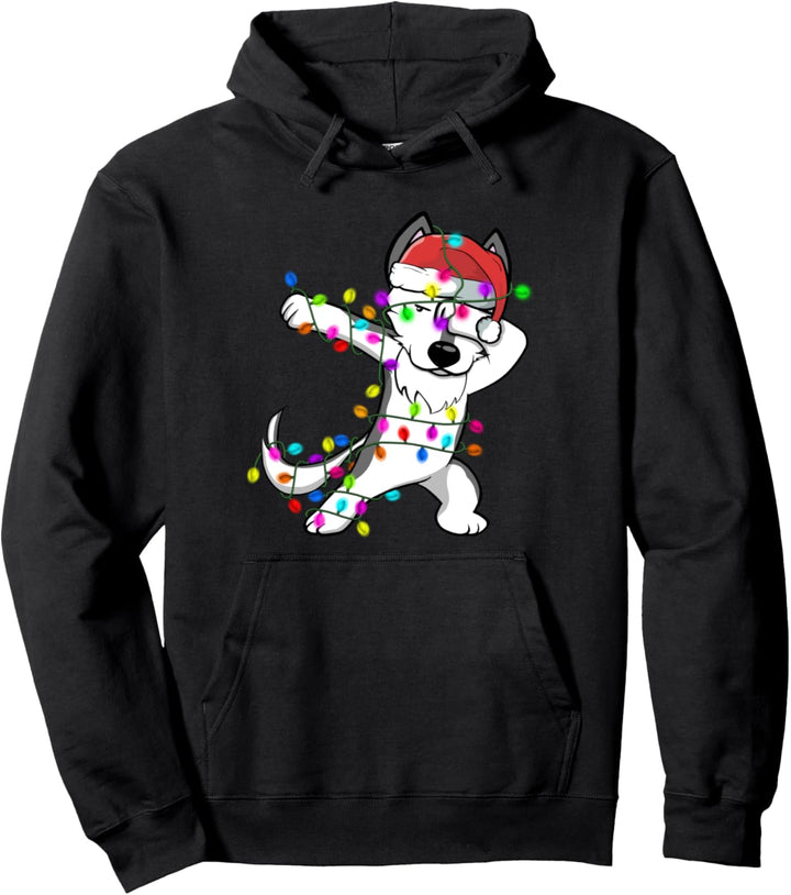 Funny Dabbing Husky - Lustige Geschenke zu Weihnachten Pullover Hoodie