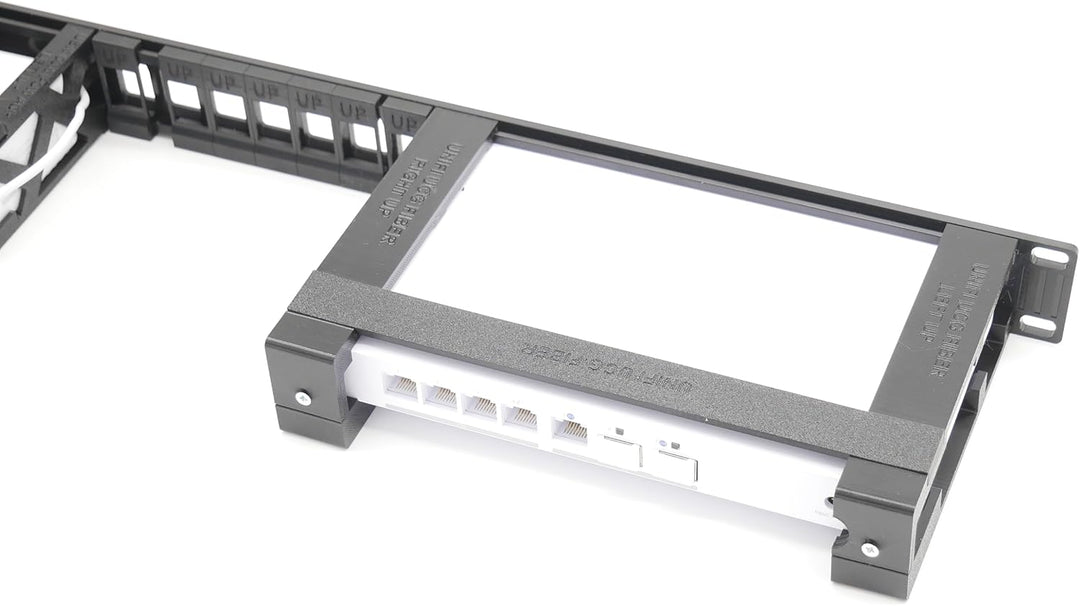 Rack Mount for Ubiquiti UCG-Fiber - 7 Keystone Slots - Powr Brackets 19inch silbergrau, silbergrau