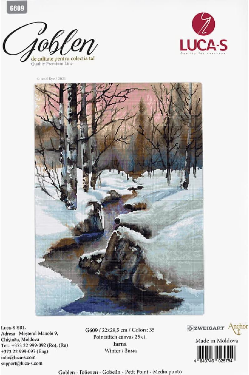 Luca-S Gobelin Set"Winter", Zählmuster, 22x29,5cm