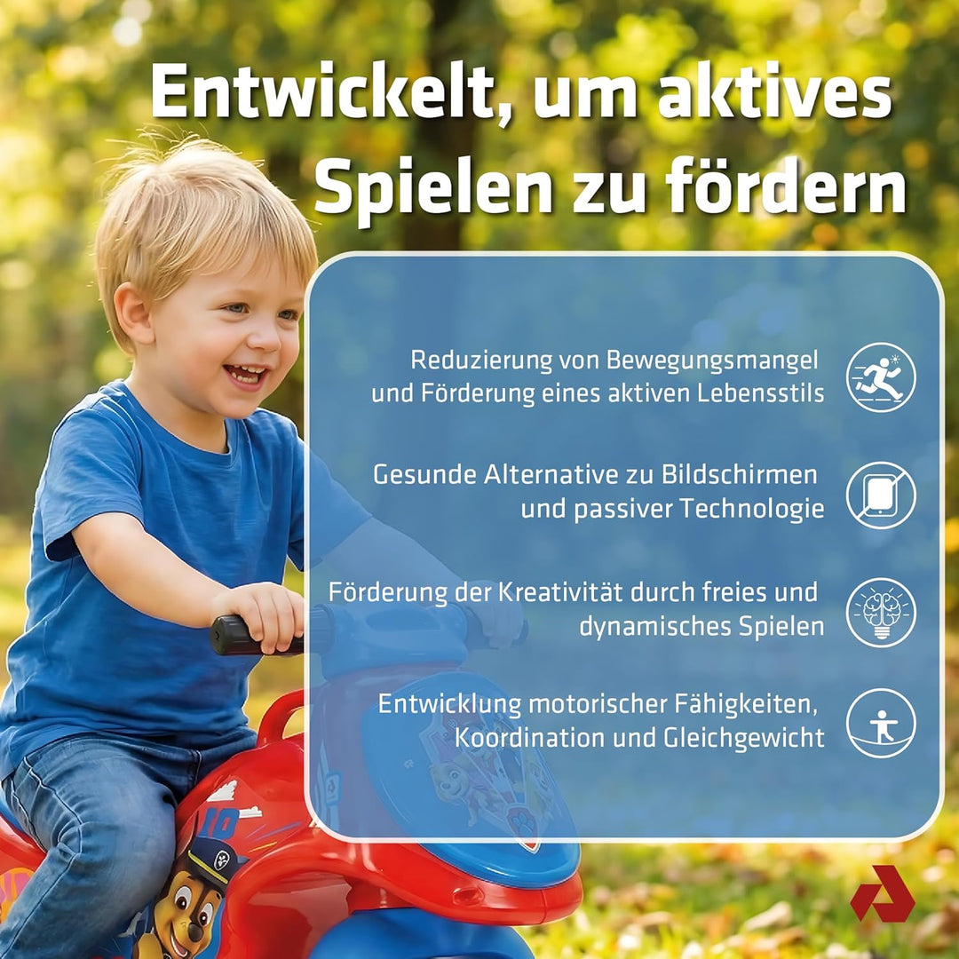 INJUSA - Moto Laufrad Neox Paw Patrol, Ride on für Kinder von 18 bis 36 Monaten, mit breite Kunststo