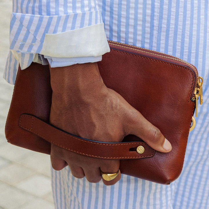 Time Resistance Leder Clutch für Herren – Organizer Tasche für Herren – Handgelenktasche – Aktentasc