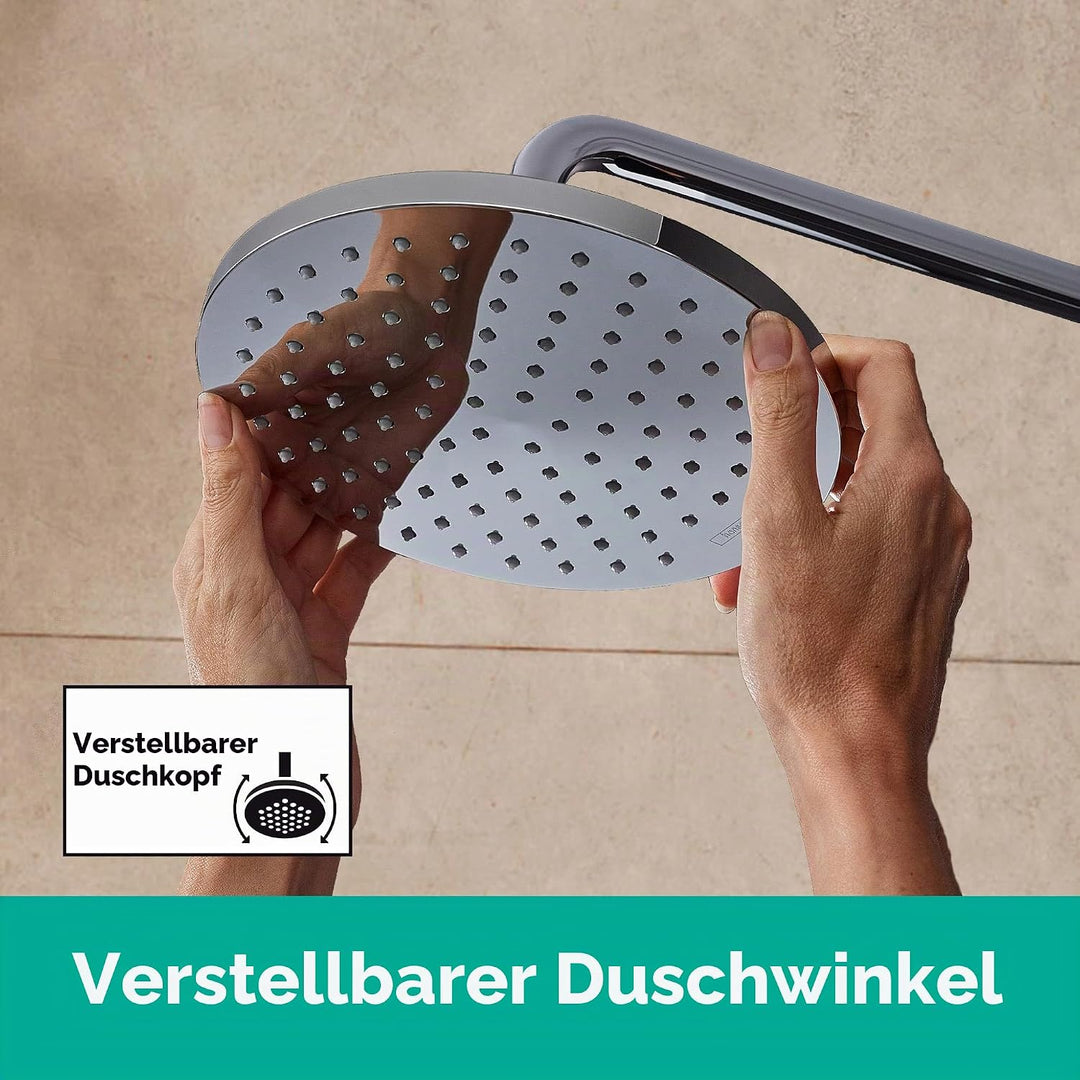 hansgrohe wassersparender Duschkopf Vernis Blend, Kopfbrause 5,4l/min, Regendusche mit 1 Strahlart,