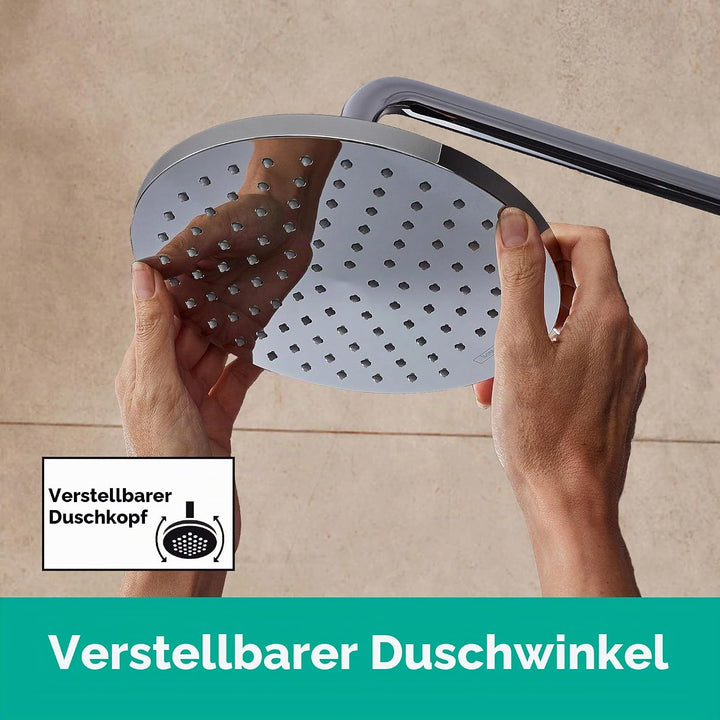 hansgrohe wassersparender Duschkopf Vernis Blend, Kopfbrause 5,4l/min, Regendusche mit 1 Strahlart,