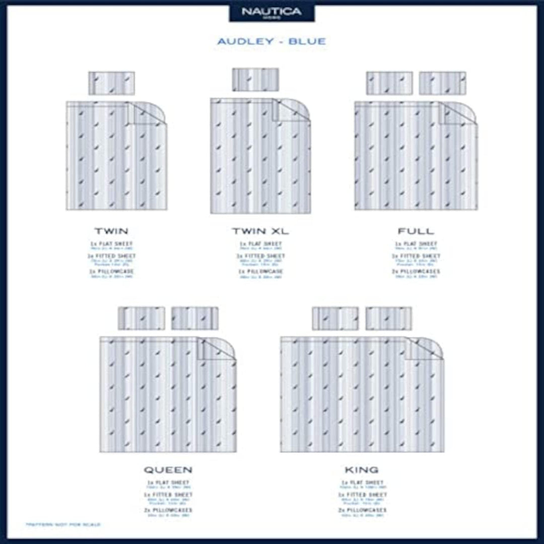 Nautica - Perkal-Kollektion – Bettwäsche-Set – 100% Baumwolle, knackig und kühl, leichte und feuchti