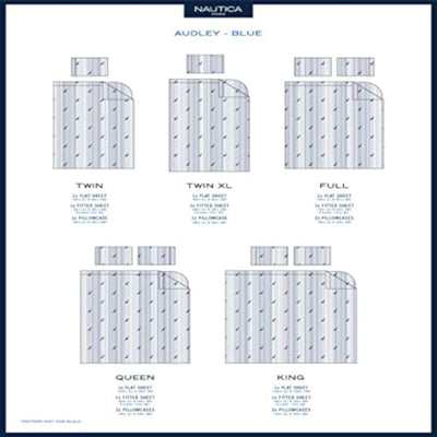 Nautica - Perkal-Kollektion – Bettwäsche-Set – 100% Baumwolle, knackig und kühl, leichte und feuchti