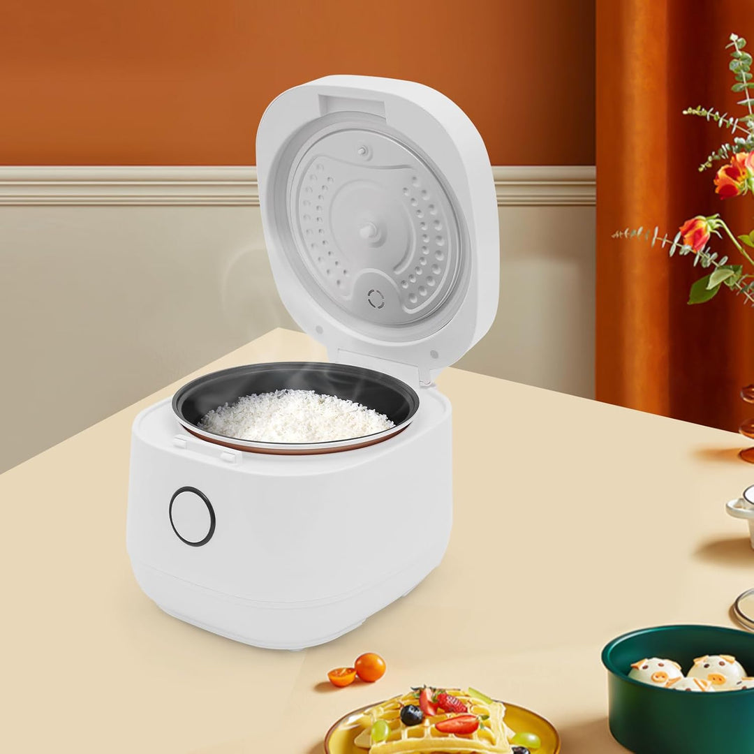 Elektrischer Mini Reiskocher 5L Multikocher mit 24h Timer, Antihaft-Innentopf und Dampfkorb, kompakt