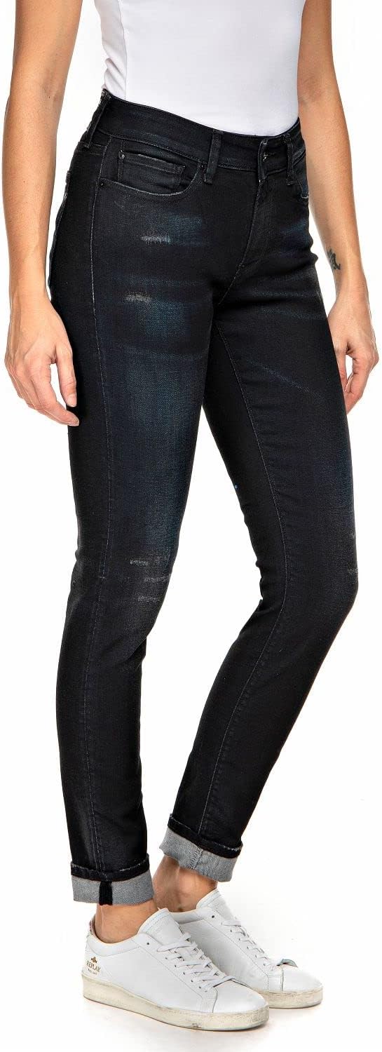 REPLAY Damen Jeans Luzien Skinny-Fit 30W / 32L 007 Dark Blue, 30W / 32L 007 Dark Blue
