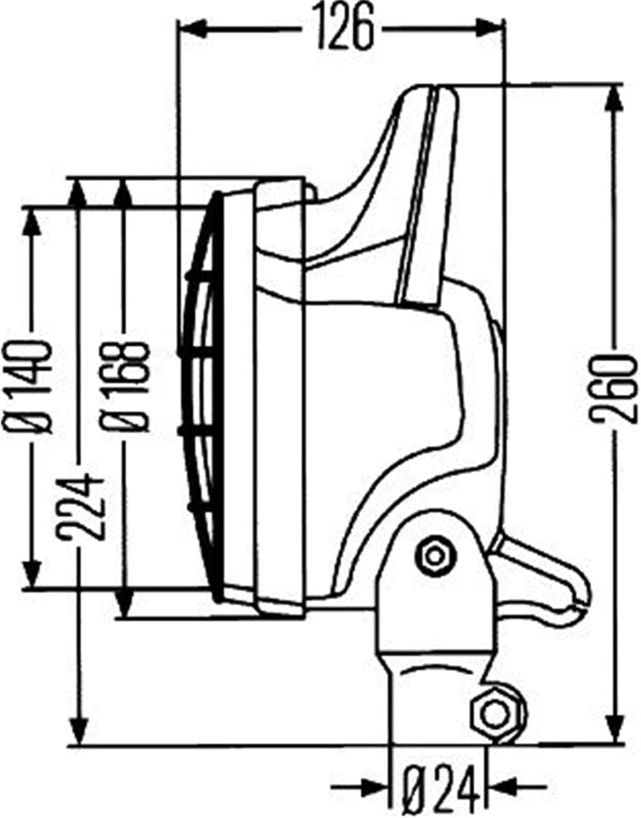 HELLA 1G4 003 470-147 Halogen Arbeitsscheinwerfer, Rechts Grosspackung, ohne Schalter, mit Schutzgit