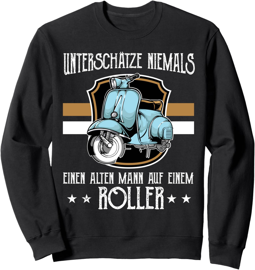 Motorroller Rollerfahren 50cm 125cm Motor-Scooter Moped Sweatshirt