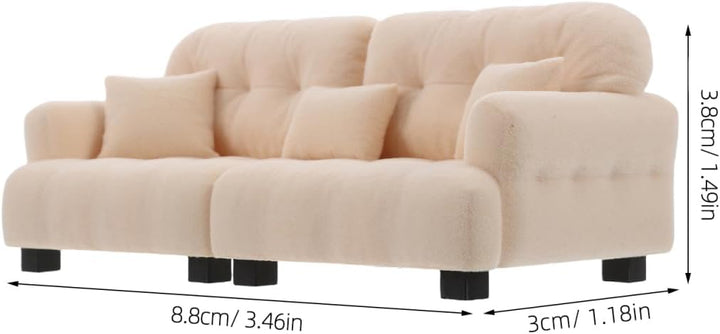 Supvox Massstab Plüsch Mini Couch Modern Miniatur Wohnzimmer Möbel Kleine Möbel für Puppenhaus Dekor