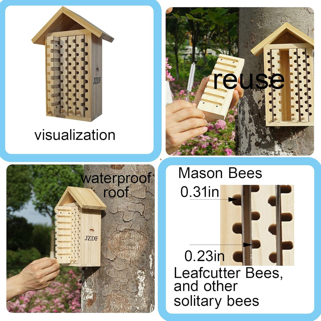 Maurer-Bienenhaus, JZDF Bug Hotel, Käferhotel, Zimmermann-Bienenhaus für den Garten, Blattschneider,