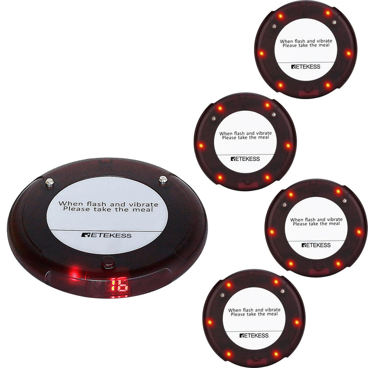 Retekess TD163 Pager Kompatibel mit TD163 Pager Rufsystem, 31 Anrufmodi, 400 m Entfernung, 300 mAh A