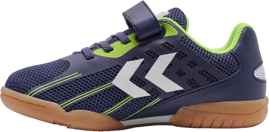 hummel Klettverschluss Multisport Shoe Root Elite Handball Kinder Grösse 28 EU Spectrum Blue, 28 EU