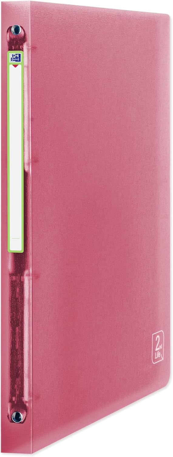 Oxford Kunststoff-Ringbuch 2nd Life, 12er Pack, DIN A4, 4 Farben 4 Ringe mit 2cm Füllhöhe 12 Stück i