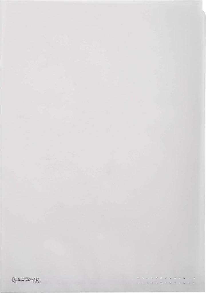 Exacompta 50850E 50er Pack Papier-Aktenhüllen mit runder Ecke DIN A4 rechts mit Einkerbung zum einfa