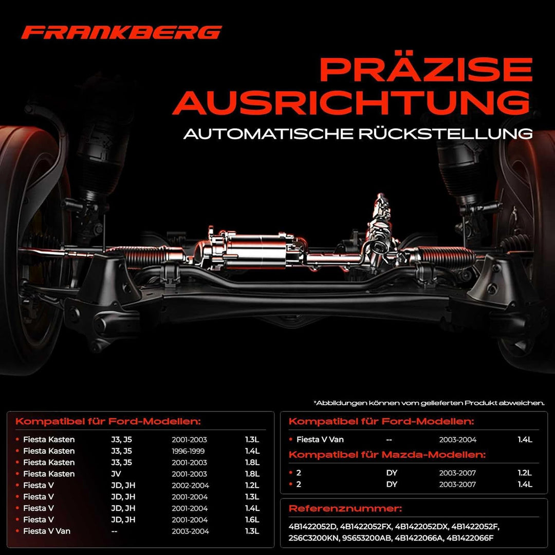 Frankberg Lenkgetriebe Servolenkgetriebe Hydraulisch für Linkslenker Kompatibel mit Fiesta Kasten J3