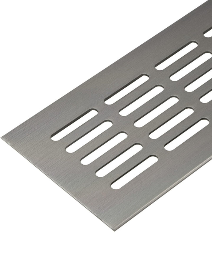 Gedotec Lüftungsgitter rechteckig aus Aluminium - 1 Stück Abluftgitter Edelstahl-finish - Heizungsgi