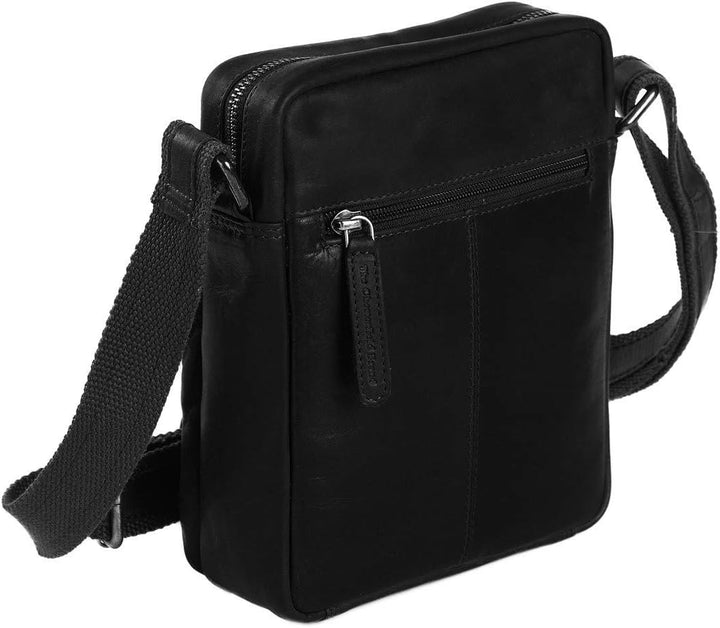 The Chesterfield Brand Wax Pull Up Birmingham Umhängetasche Leder 17 cm,Schwarz,M
