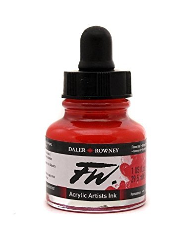 Daler Rowney FW Artists Acrylic Ink 29.5 ML Pot - Flame Red by Daler Rowney