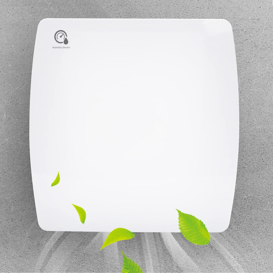 Jopassy Badlüfter 100 mm Abluftventilator mit Rückschlagventil, Badlüfter mit Feuchtigkeitssensor, W