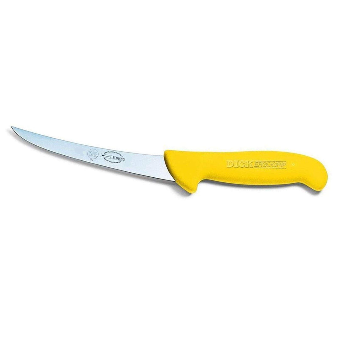 Dick Ergo Grip Ausbeinmesser geschweifte Klinge gelb / 15