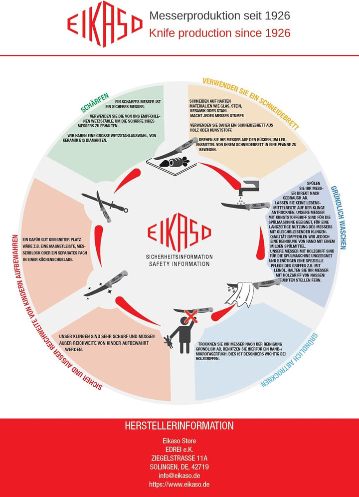 EIKASO SOLINGEN Geflügel/Ausbeinmesserset, 2tlg, von Profis - für Profis und Privat, 1.4116 Molybdän