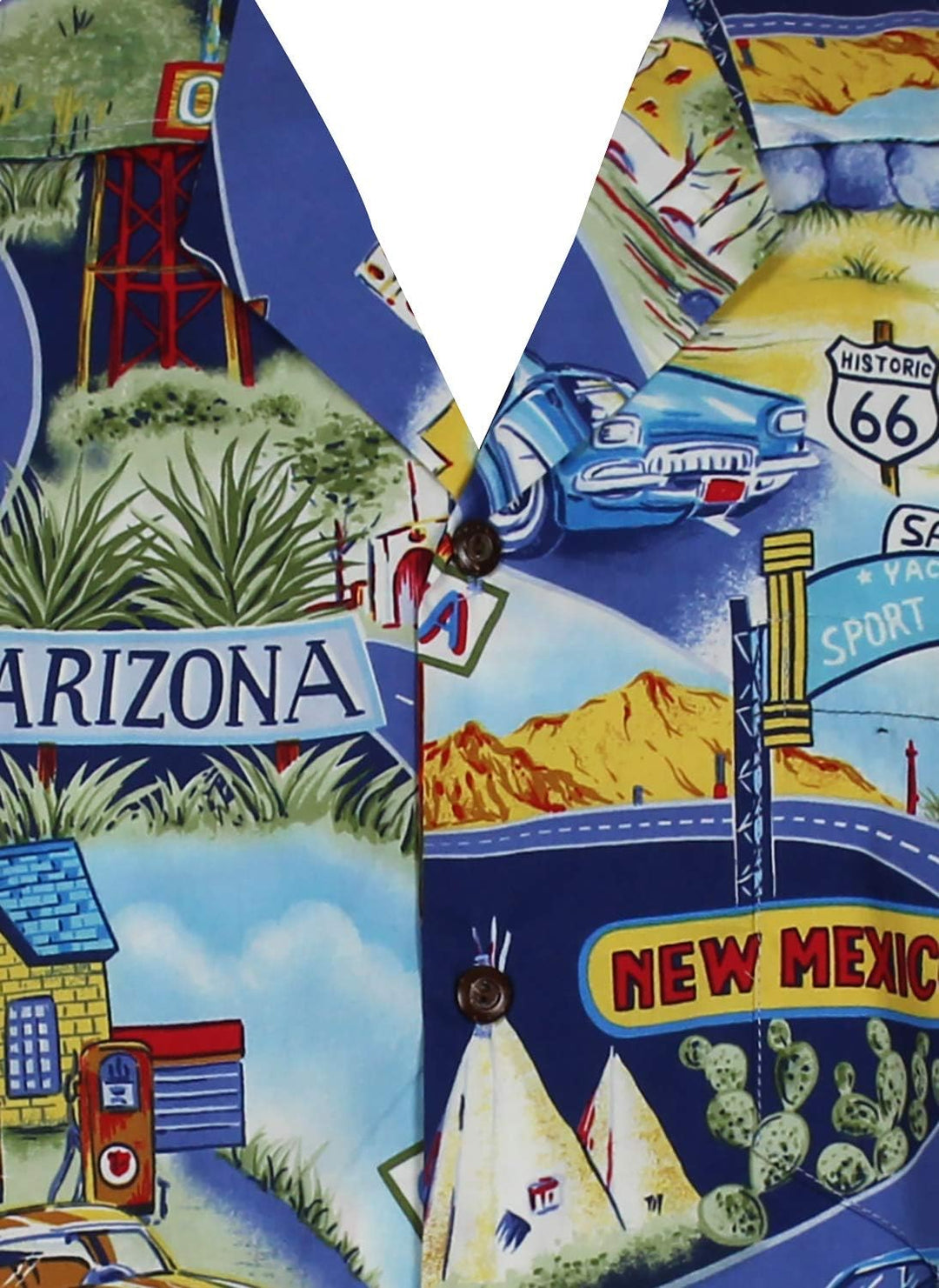 PLA Original Hawaiihemd Wide Road, Blau, M