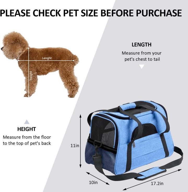 kleine Hunde Transportbox,transportbox Katze, Atmungsaktive und Faltbare Hundebox mit Verstellbarem,