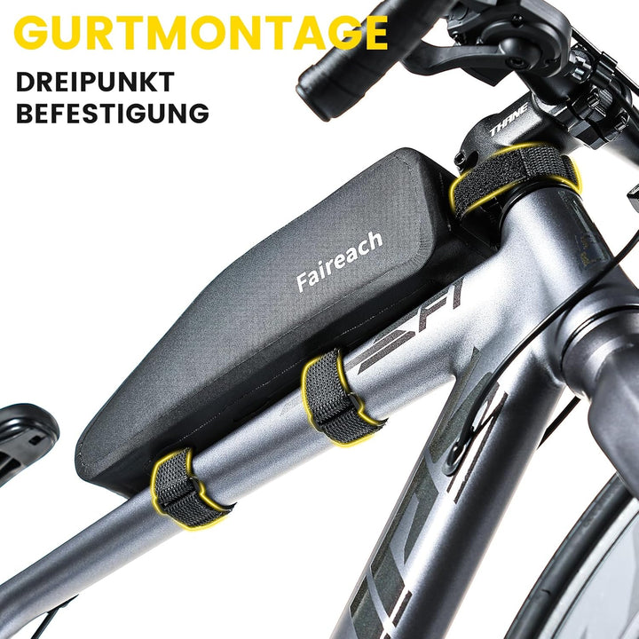 100% wasserdichte Fahrrad Rahmentasche, 1,8L Oberrohrtasche mit Dualem Befestigungssystem, Leichte &amp;