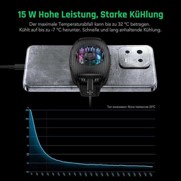 Black Shark FunCooler 5 NEO Handy Kühler für Gaming, Kabelgebundener Smartphone Kühler, Leicht, mit