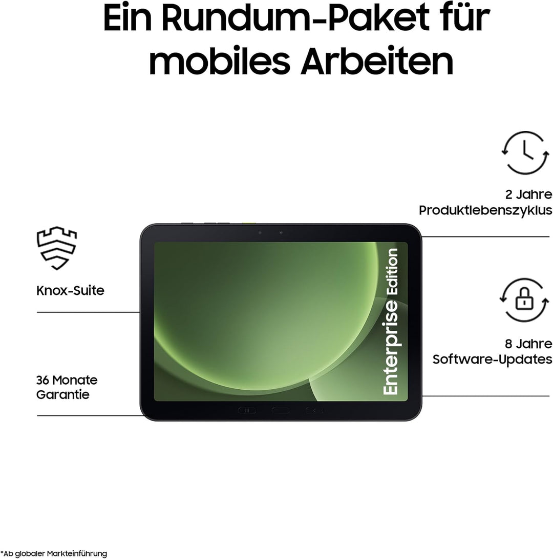 Samsung Galaxy Tab Active Pro 5G, Robustes AI-Tablet, Android Tablet, 128 GB, 6 GB RAM, 10,1" Displa