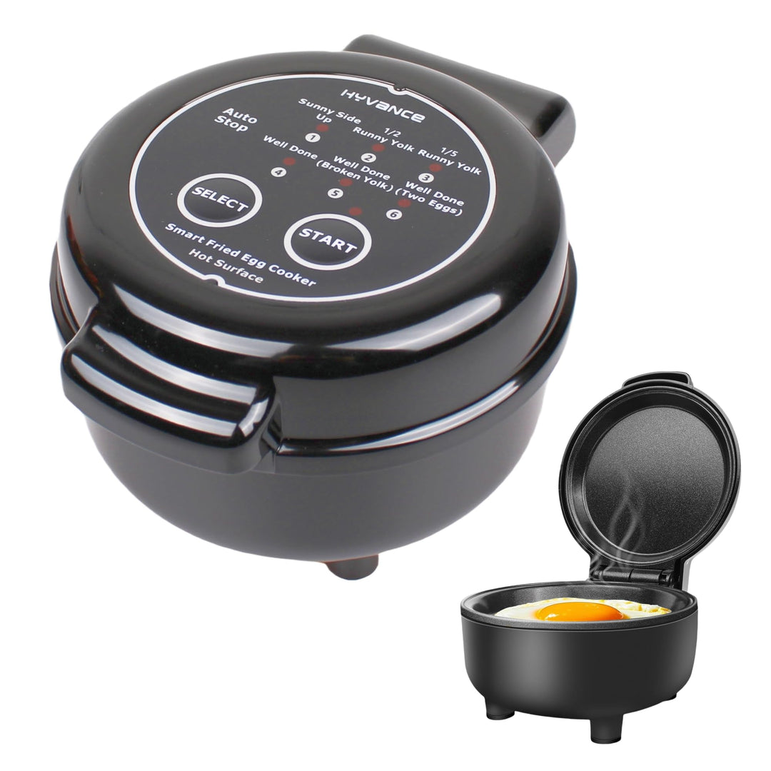 Hyvance Smart Fried Egg Cooker for 6 Fried Egg Features including Sunny Side Up, Over Easy, Fully Co