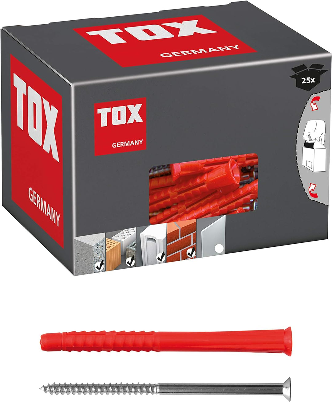 TOX Allzweck - Rahmendübel Constructor 10 x 160 mm, 25 Stück, 022102521 10x160 mm, 10x160 mm