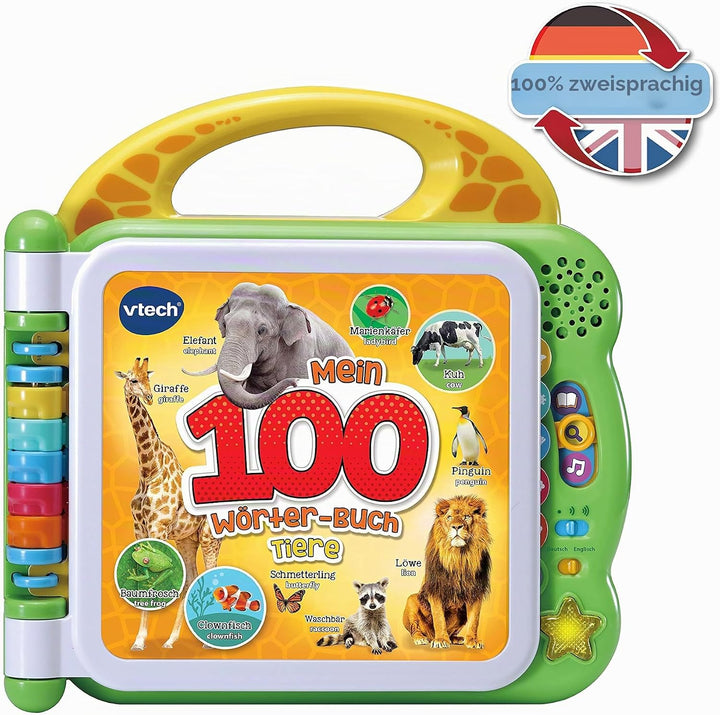 VTech Baby Mein 100-Wörter-Buch: Tiere & Baby Mein erstes Liederbuch – Kunterbuntes Buch mit 6 Seite
