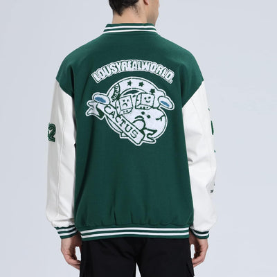 Eocicvvi Herren College Jacke Übergangsjacke Damen Freizeit Jacke Harajuku Stil Sportjacke Streetwea