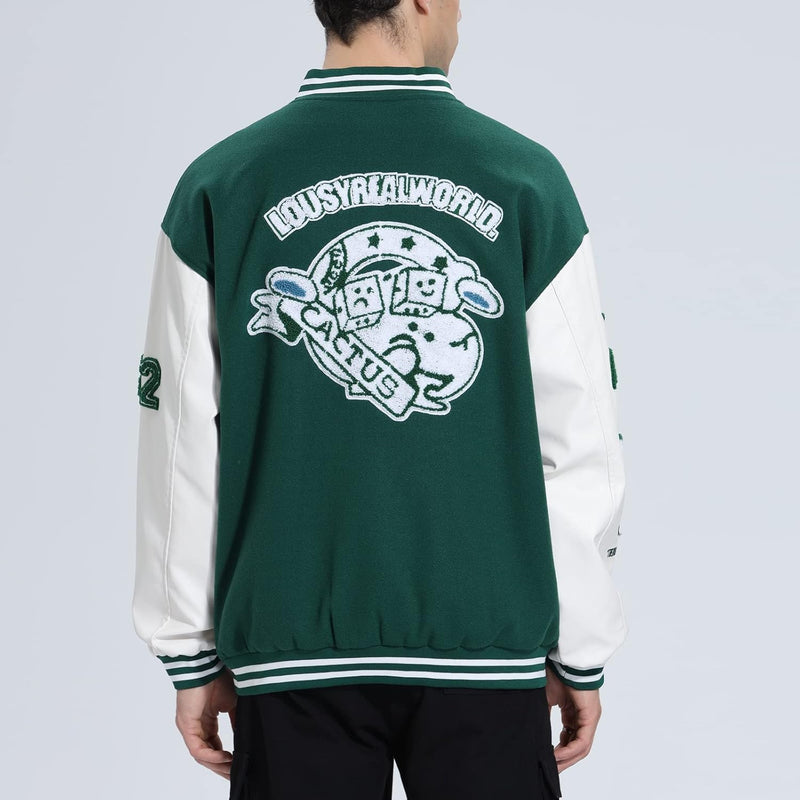 Eocicvvi Herren College Jacke Übergangsjacke Damen Freizeit Jacke Harajuku Stil Sportjacke Streetwea
